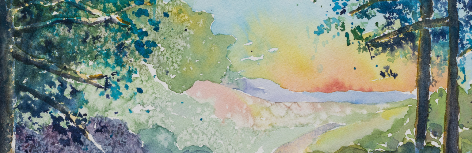 Un paysage en aquarelle